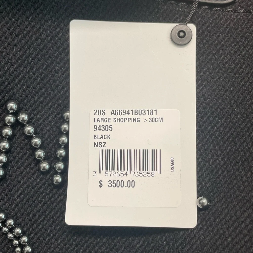 CHANEL Black Canvas Pearl Large Deauville Tote - Picture 8 of 10